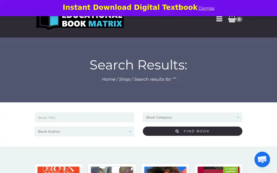 Screenshot of educationalbookmatrix.com