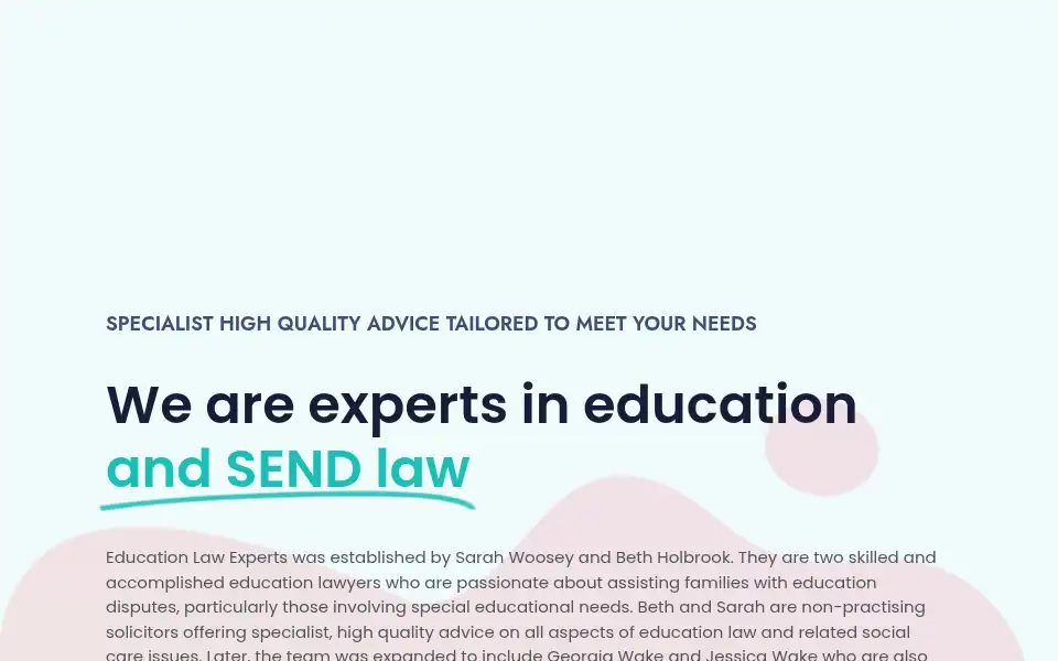 Screenshot of educationlawexperts.co.uk