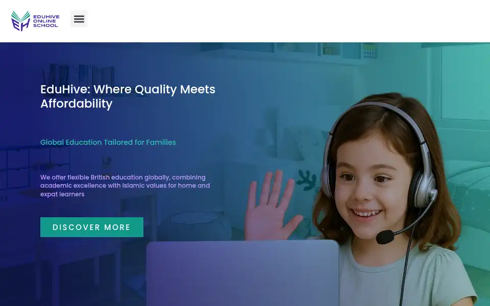 Screenshot of eduhiveonlineschool.com