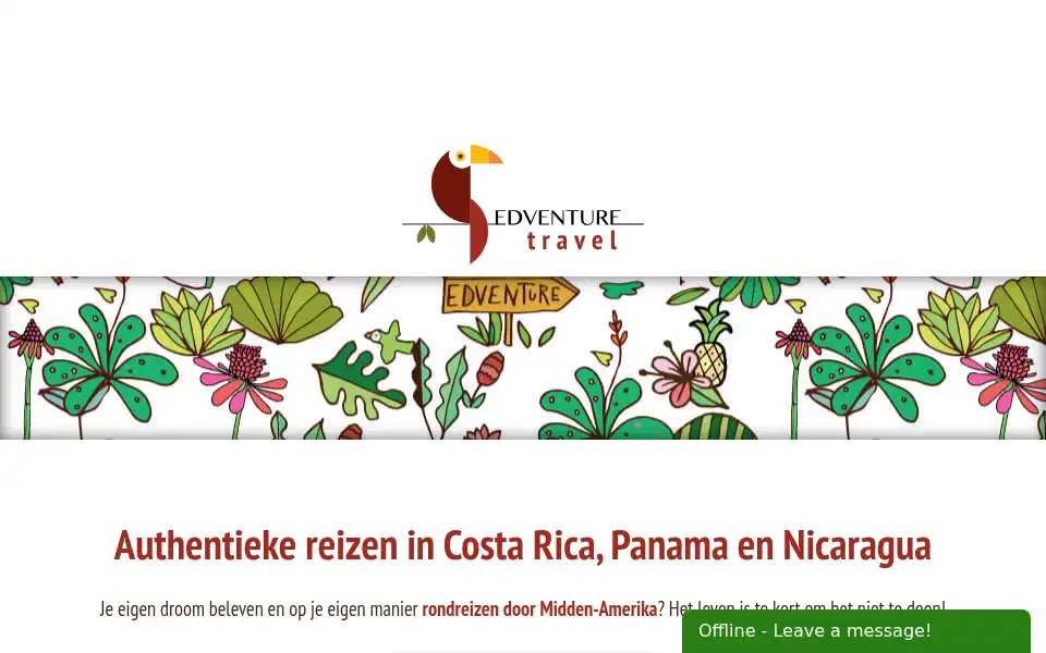 Screenshot of edventure-reizen.nl