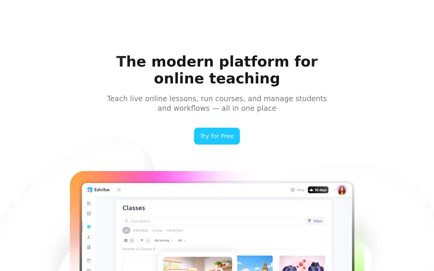 Screenshot of edvibe.com