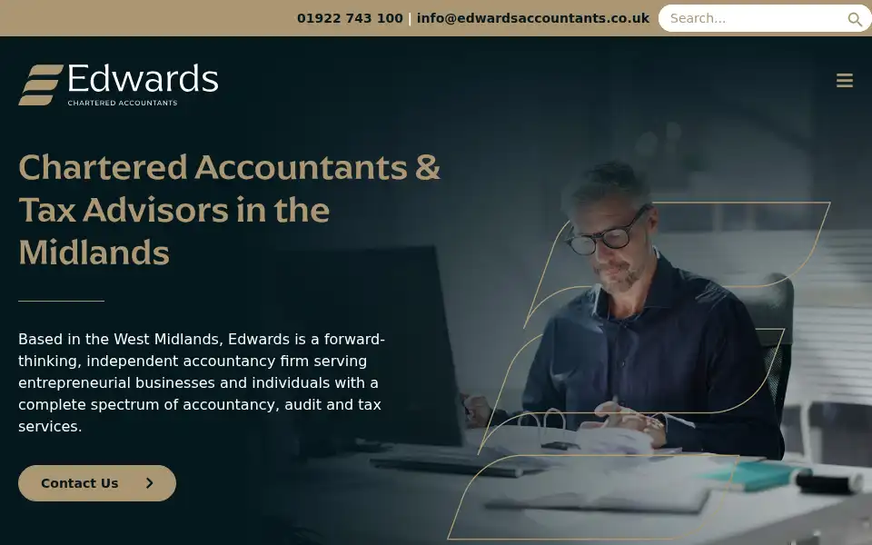 Screenshot of edwardsaccountants.co.uk
