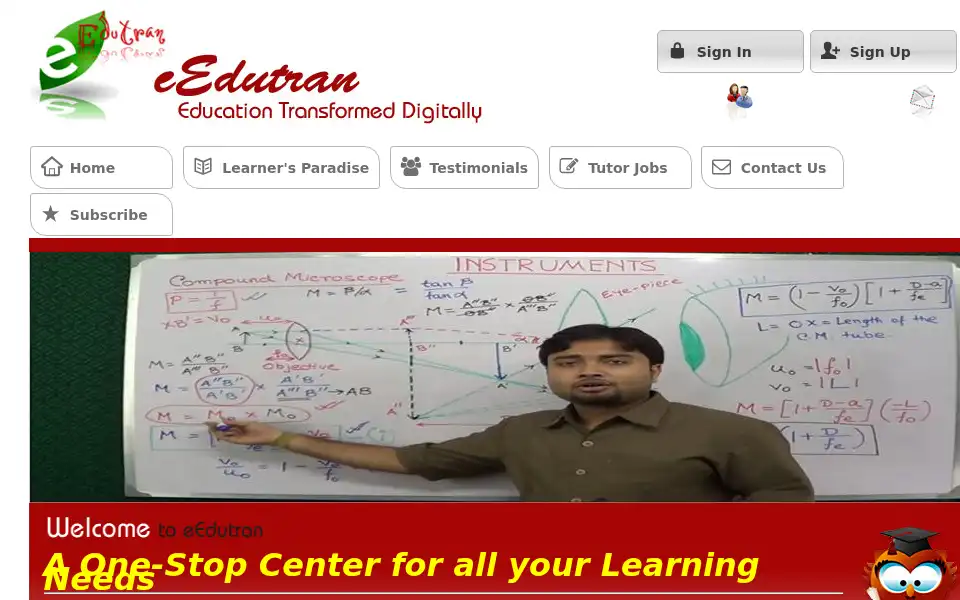 Screenshot of eedutran.com