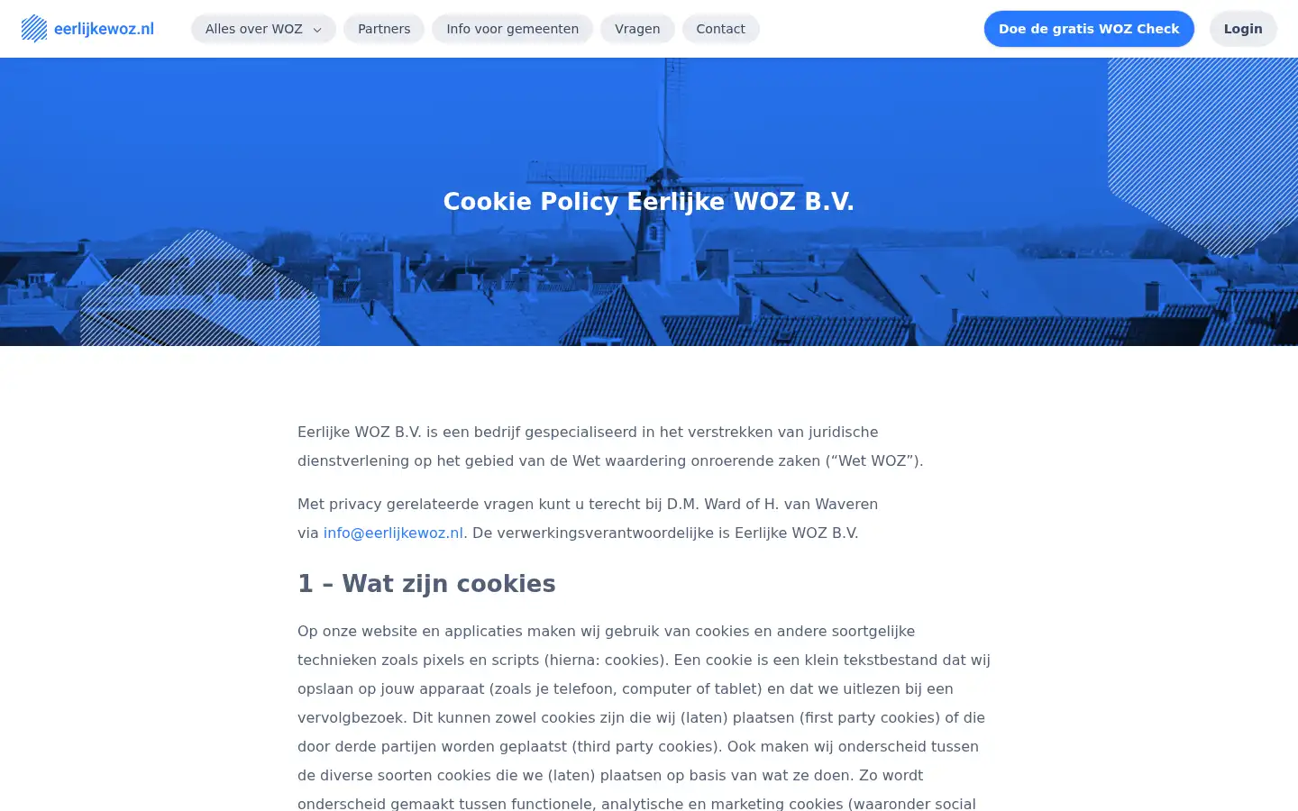 Screenshot of eerlijkewoz.nl