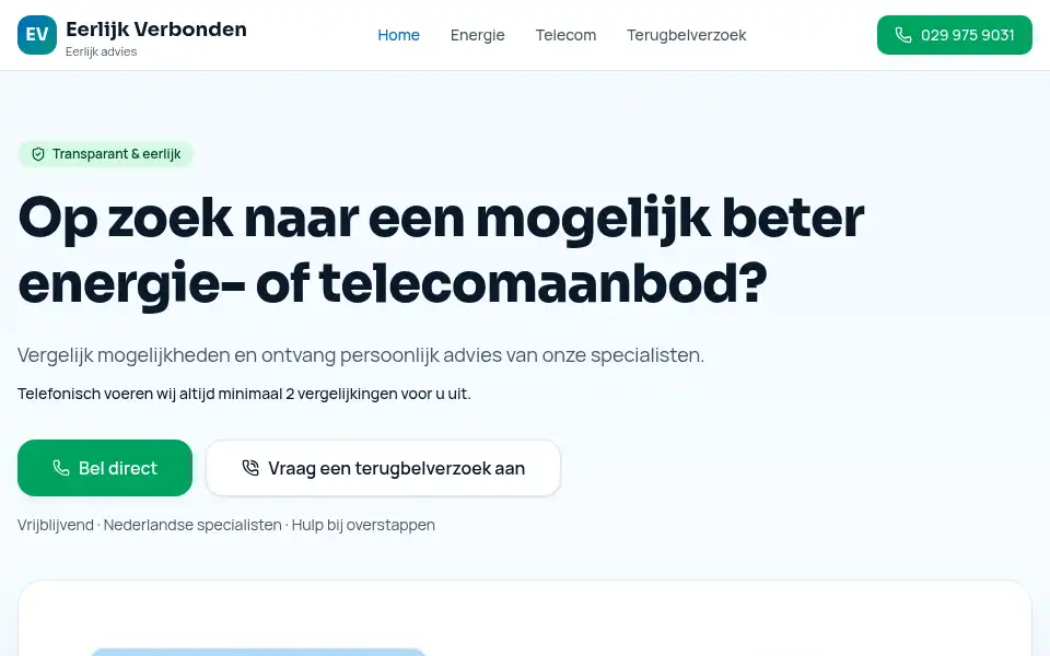 Screenshot of eerlijkverbonden.com