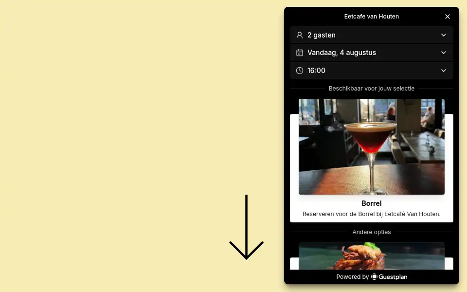 Screenshot of eetcafevanhouten.nl