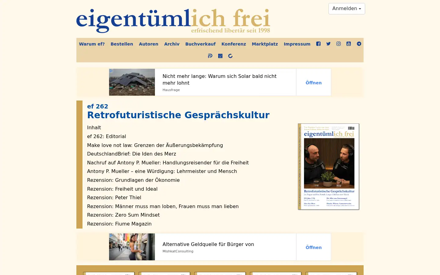 Screenshot of ef-magazin.de