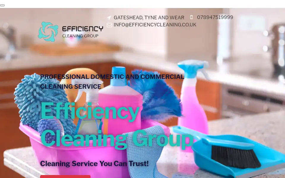 Screenshot of efficiencycleaning.co.uk