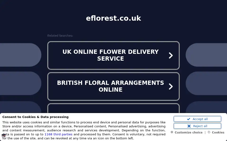 Screenshot of eflorest.co.uk