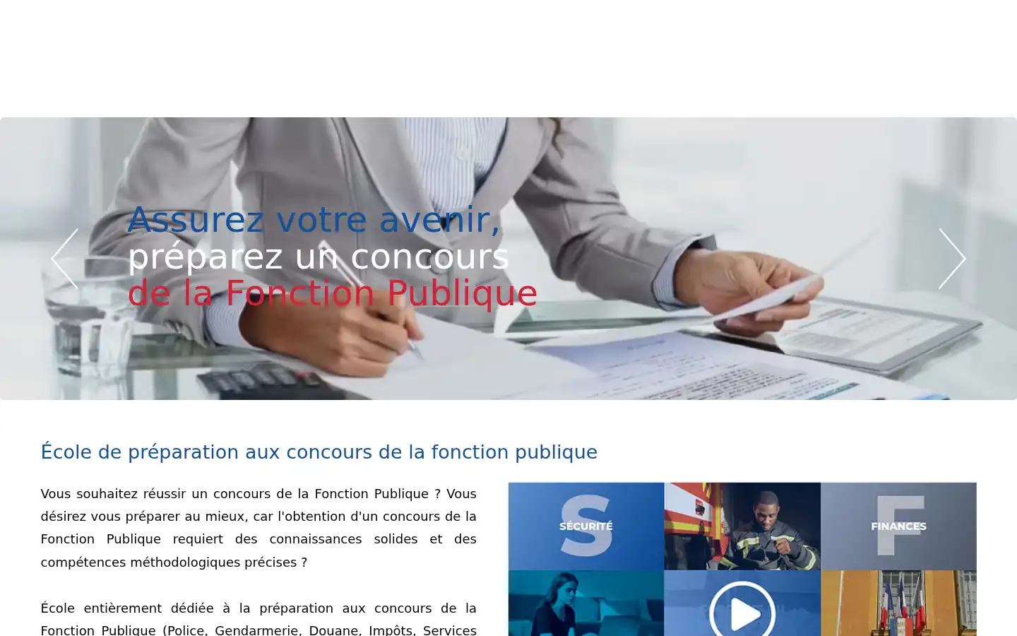 Screenshot of efm-fonctionpublique.fr