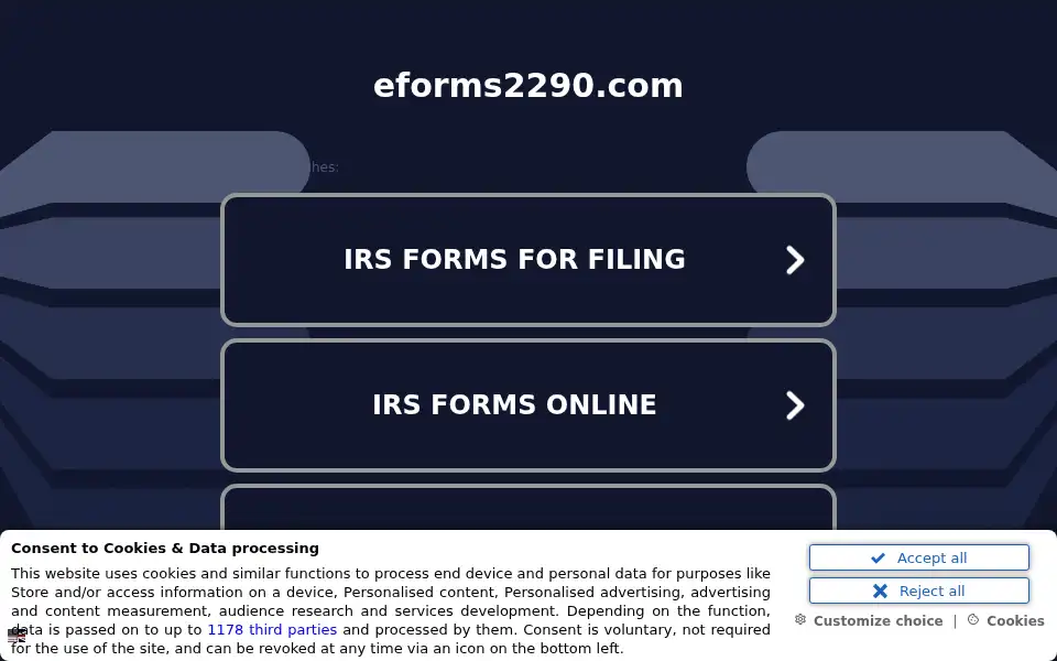 Screenshot of eforms2290.com