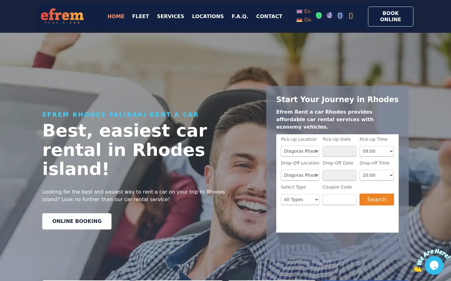 Screenshot of efremrentacar.gr