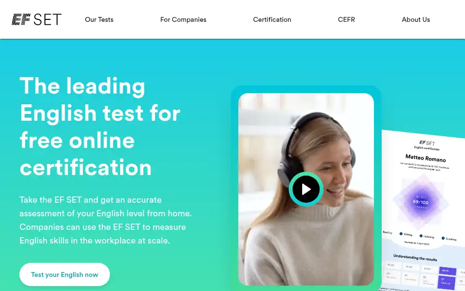 Screenshot of efset.org
