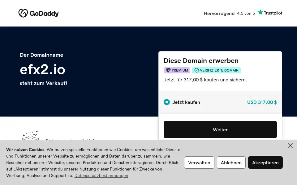 Screenshot of efx2.io