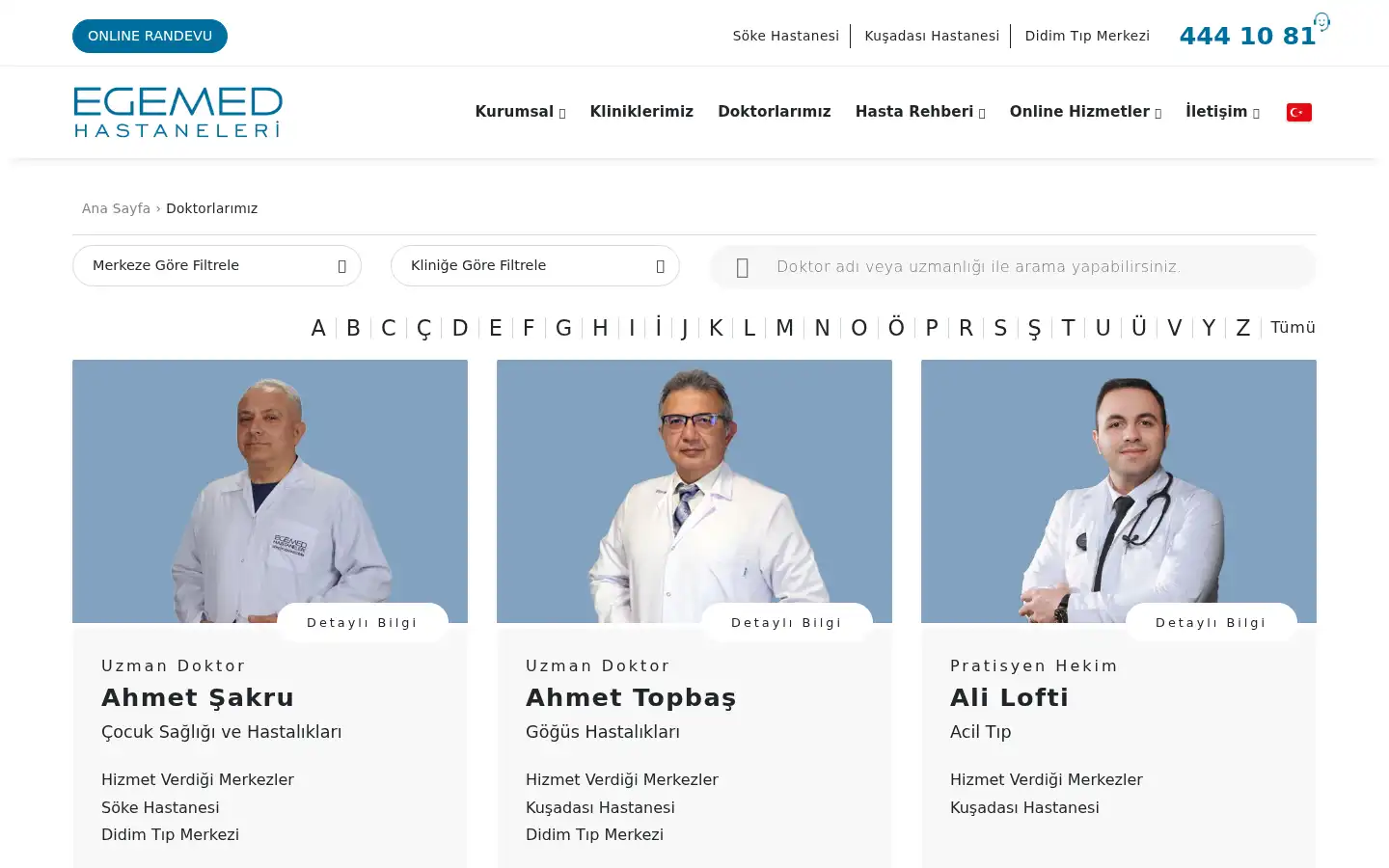 Screenshot of egemed.com.tr