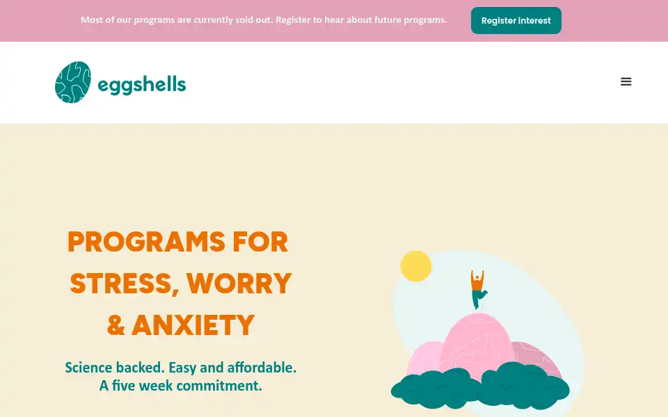 Screenshot of eggshells.io