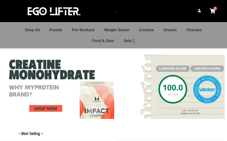Screenshot of egolifter.lk