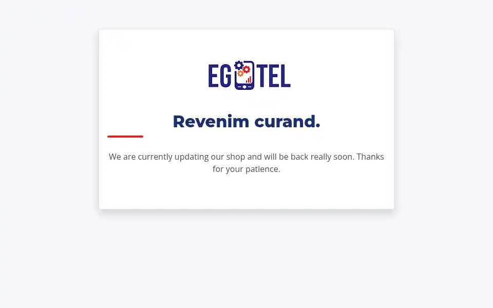 Screenshot of egotel.ro