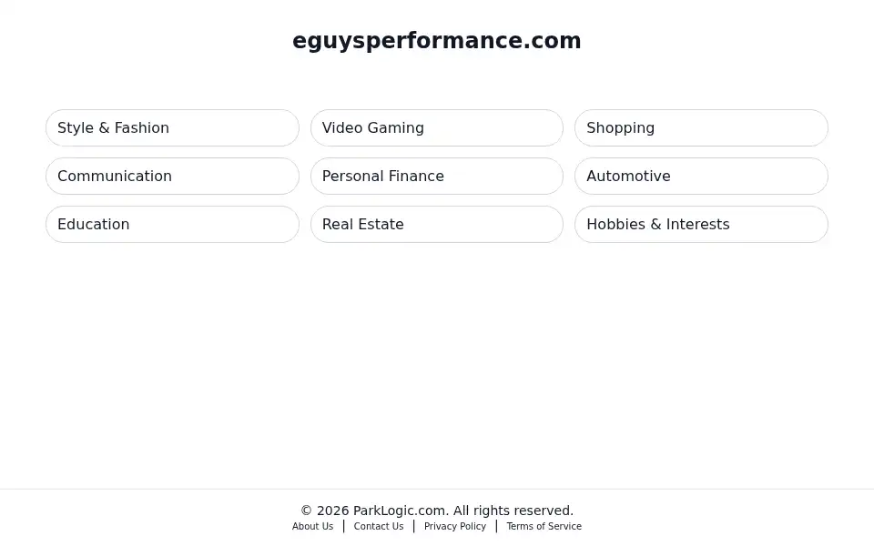 Screenshot of eguysperformance.com