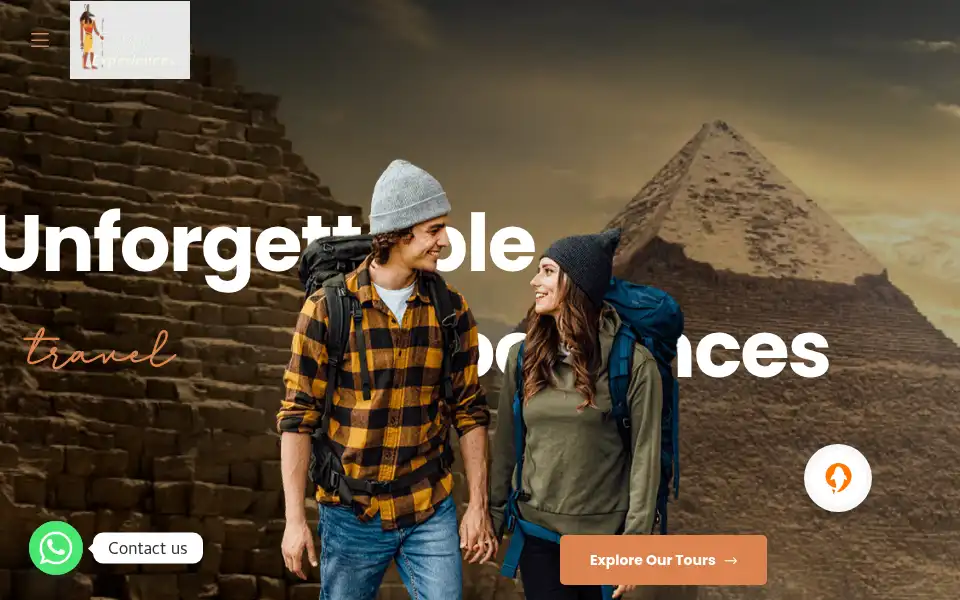 Screenshot of egypt-experiences.com