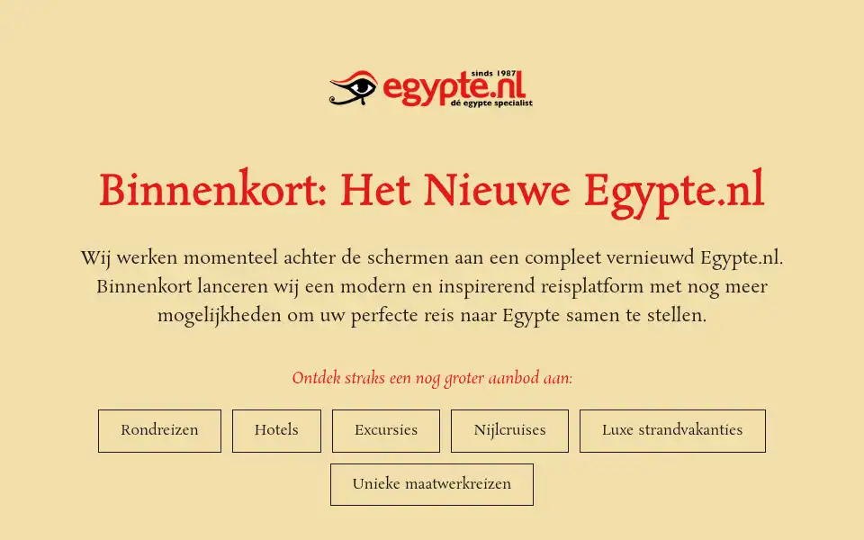 Screenshot of egypte.nl