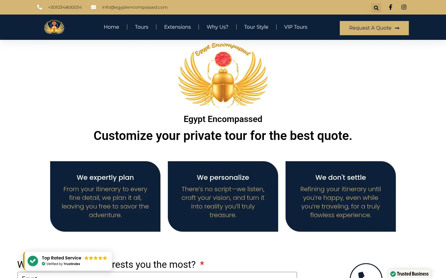 Screenshot of egyptencompassed.com
