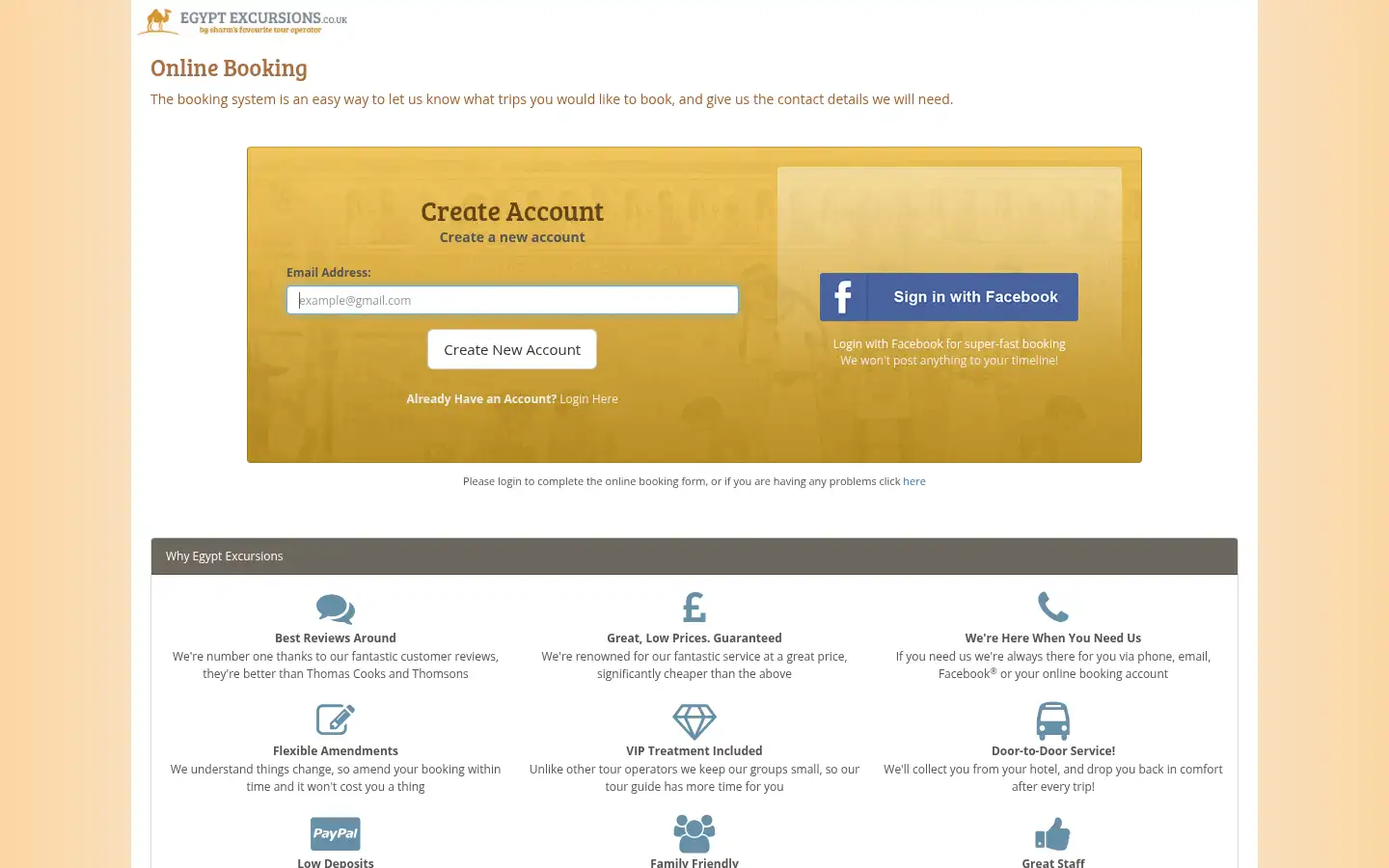 Screenshot of egyptexcursions.co.uk