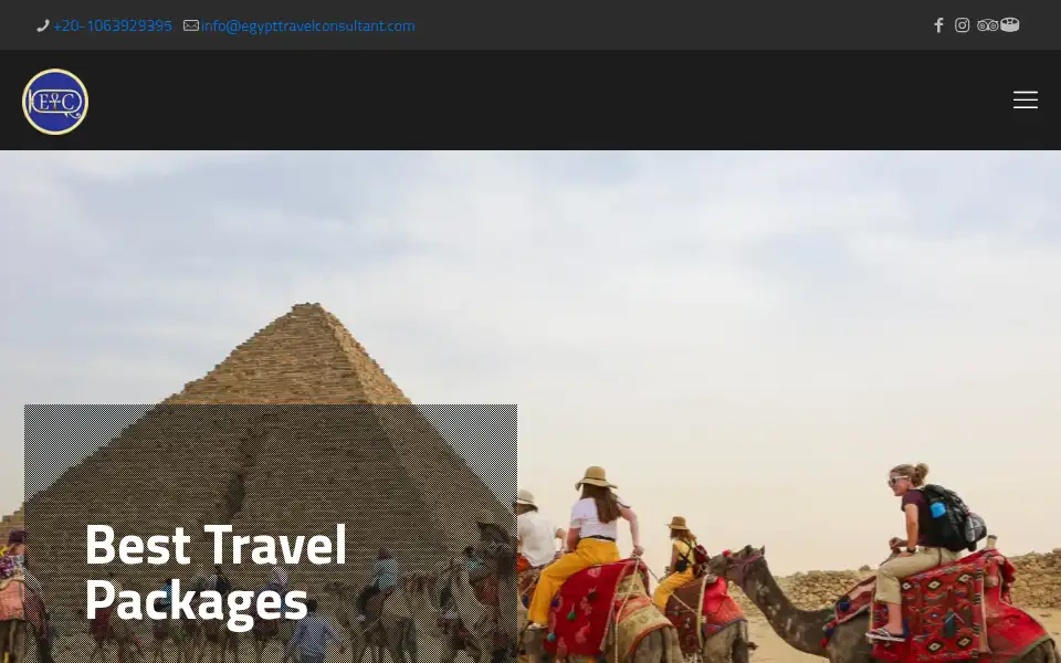 Screenshot of egypttravelconsultant.com