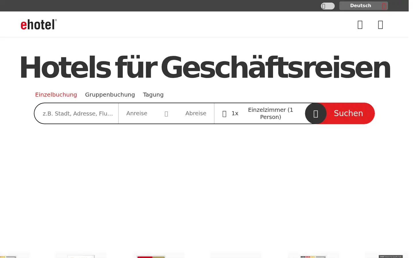 Screenshot of ehotel.de