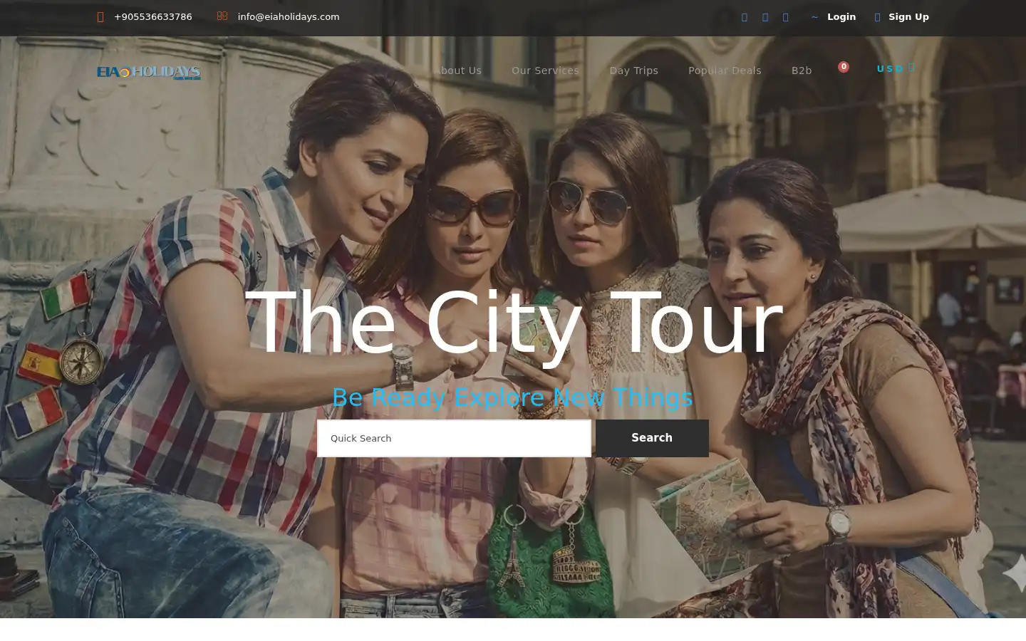 Screenshot of eiaholidays.com