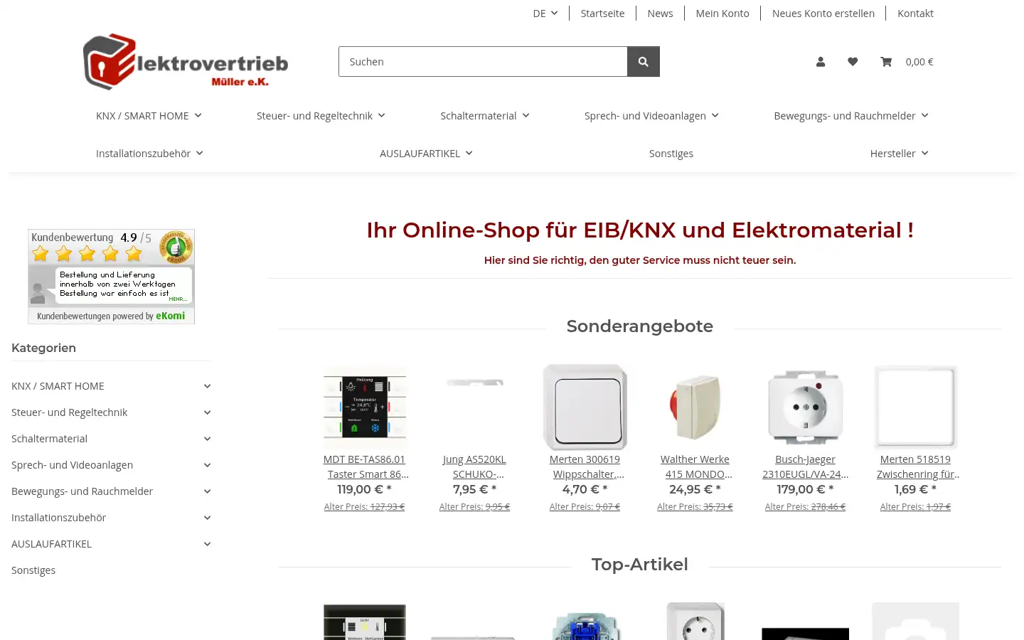 Screenshot of eibhandel.de