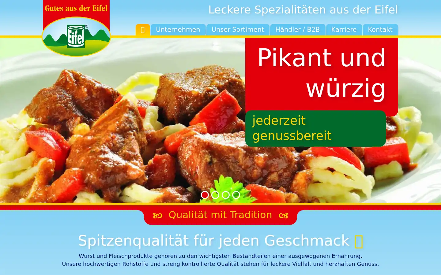 Screenshot of eifeler-fleischwaren.de