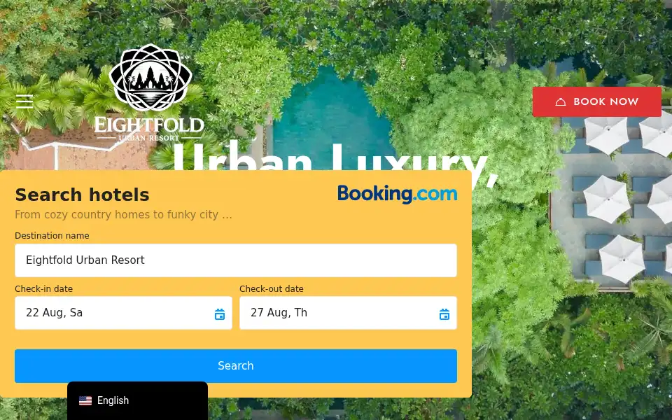 Screenshot of eightfoldurbanresort.com