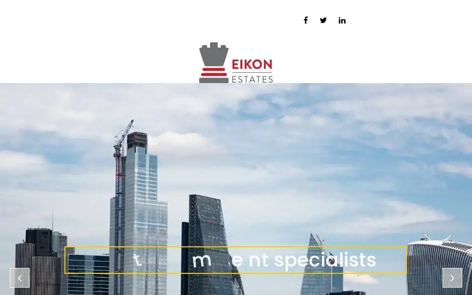 Screenshot of eikonestates.com