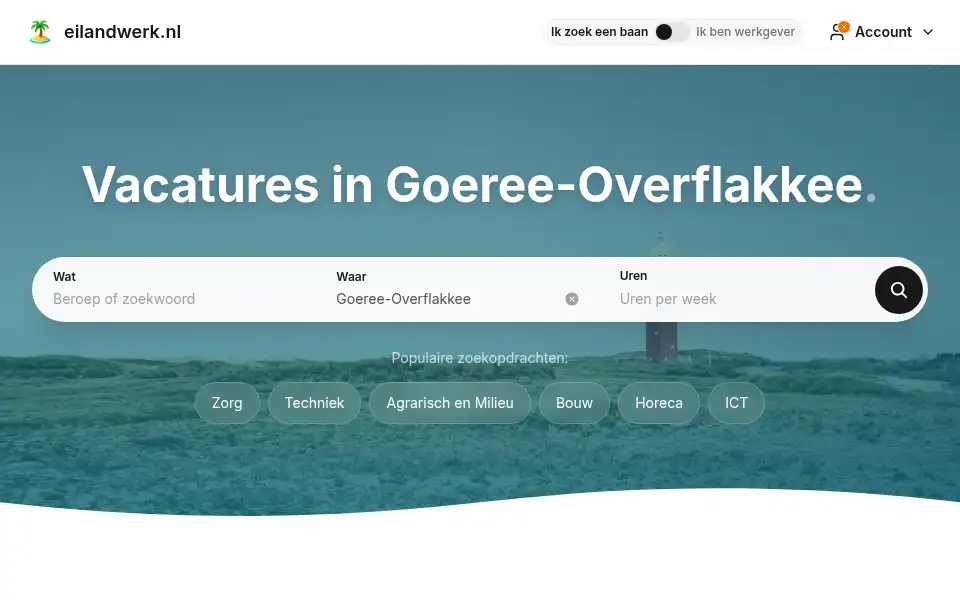 Screenshot of eilandwerk.nl