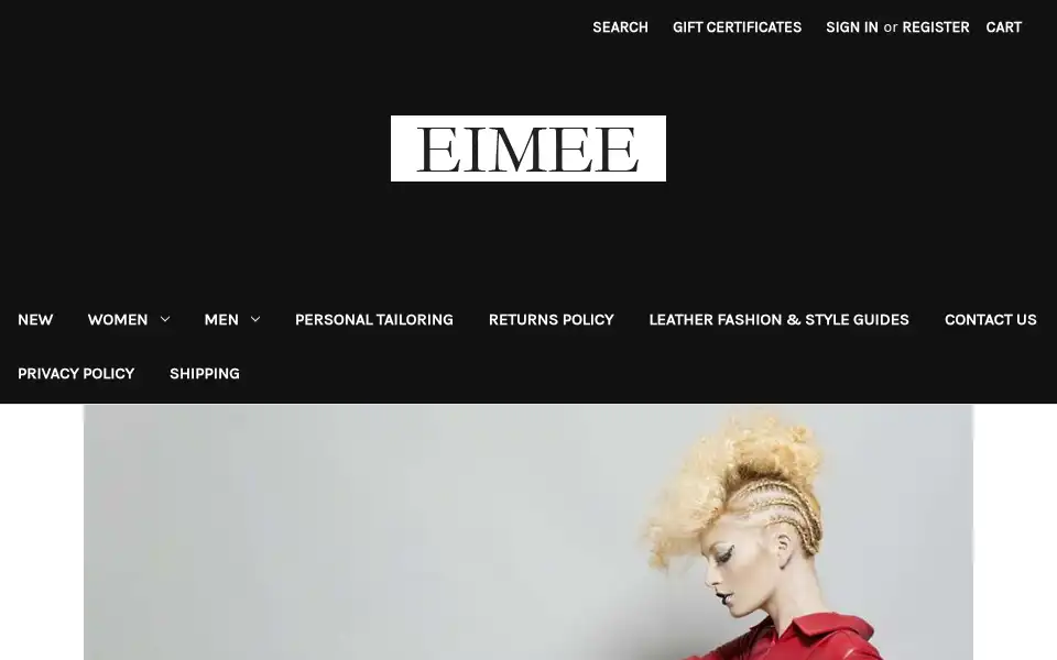 Screenshot of eimee.co.uk