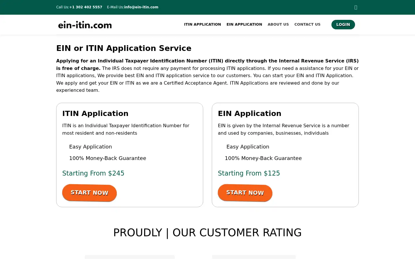 Screenshot of ein-itin.com