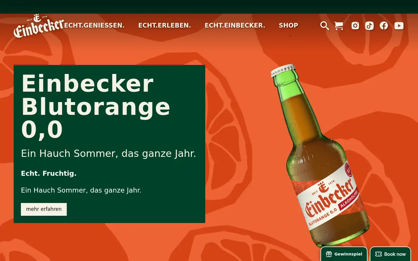 Screenshot of einbecker.de