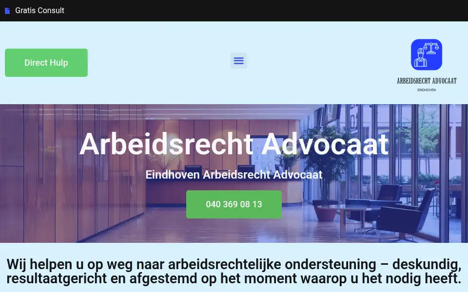 Screenshot of eindhovenarbeidsrechtadvocaat.com