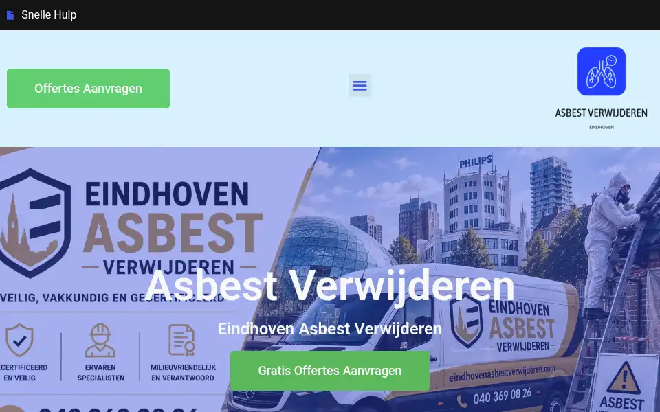 Screenshot of eindhovenasbestverwijderen.com