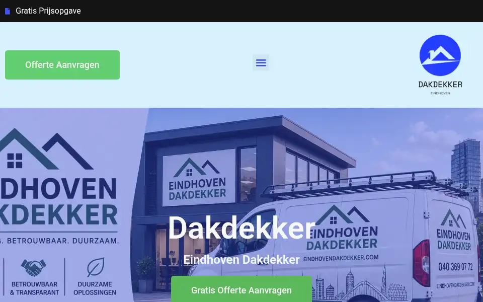 Screenshot of eindhovendakdekker.com