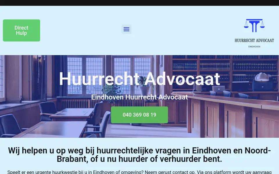 Screenshot of eindhovenhuurrechtadvocaat.com