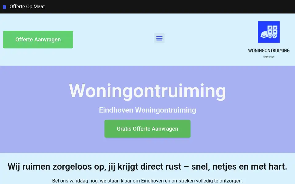 Screenshot of eindhovenwoningontruiming.com