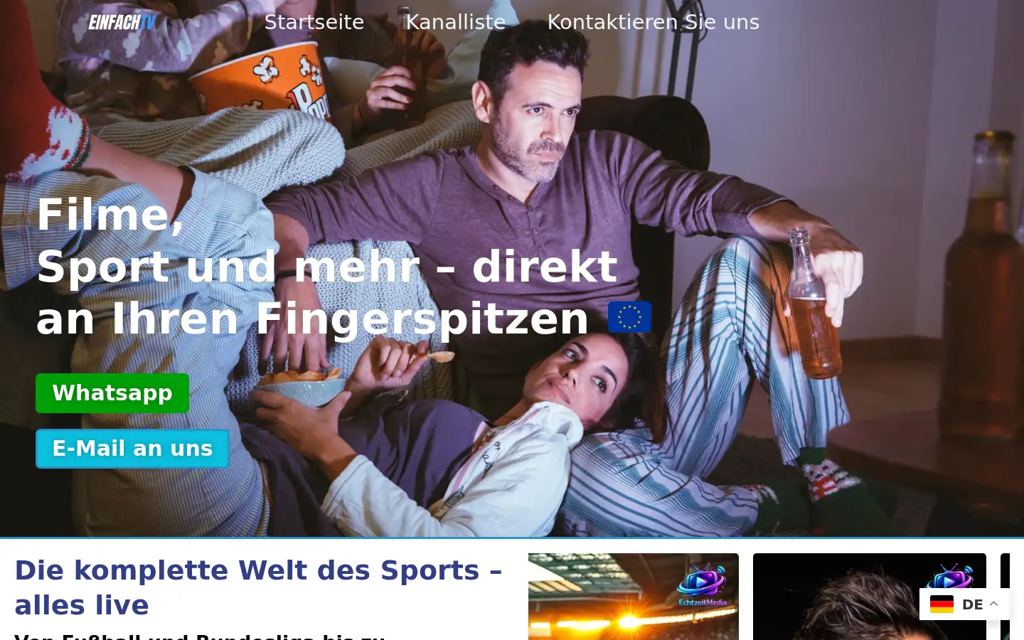 Screenshot of einfachtv.site