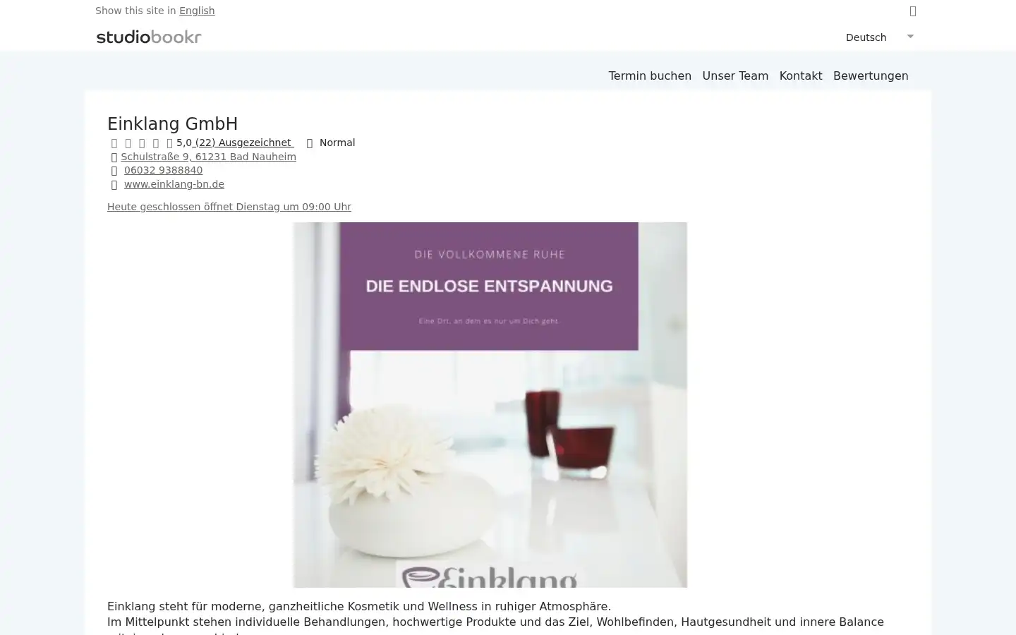 Screenshot of einklang-bn.de