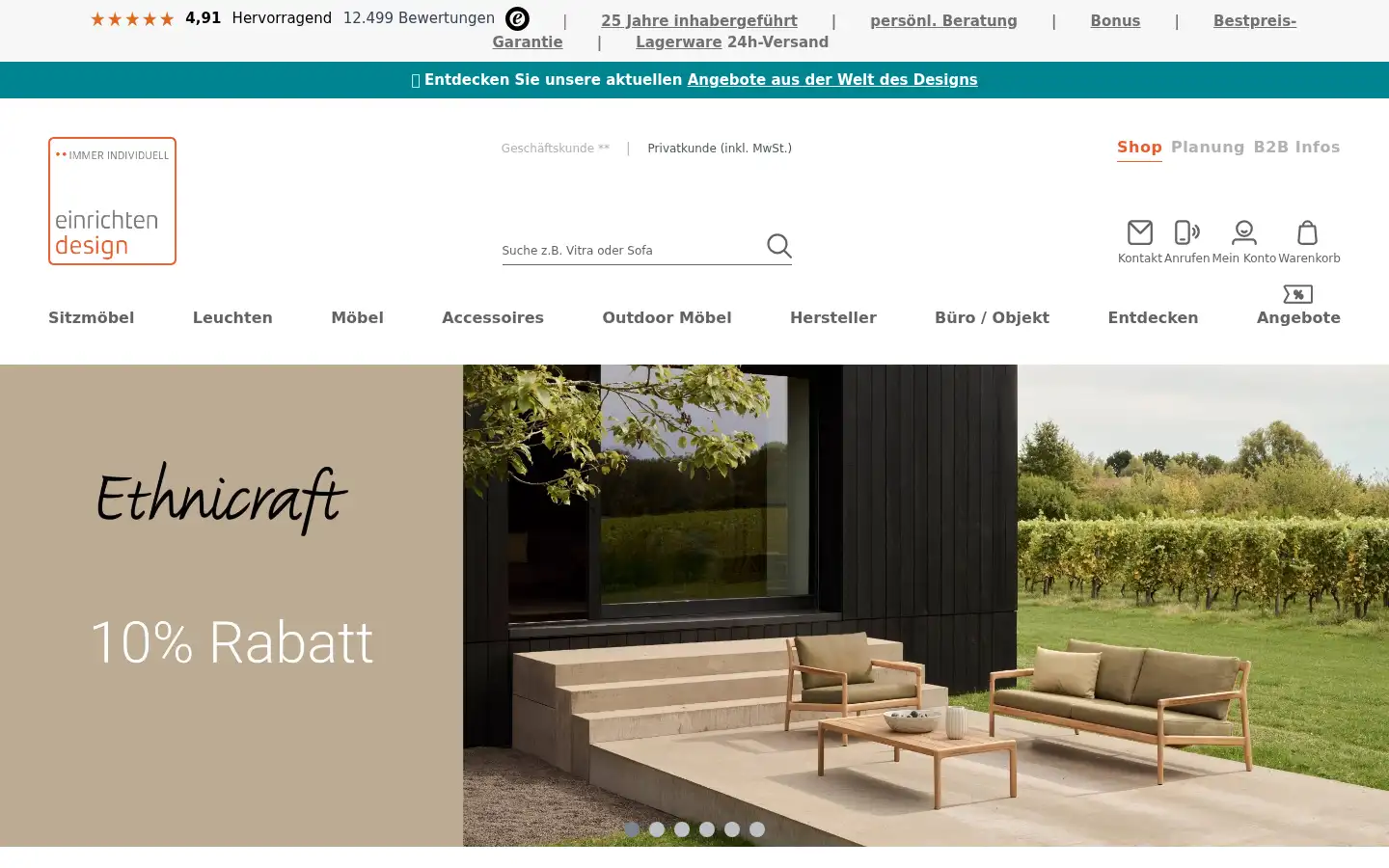 Screenshot of einrichten-design.de