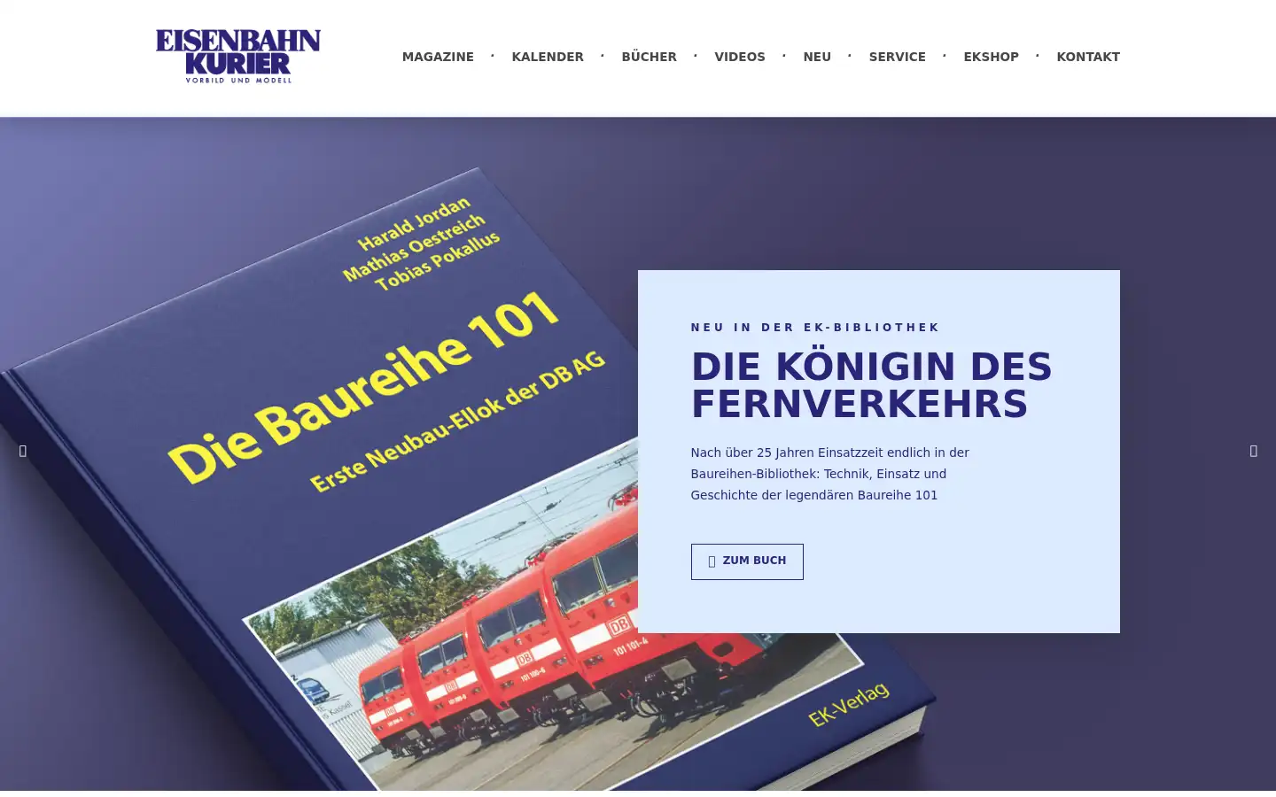 Screenshot of eisenbahn-kurier.de
