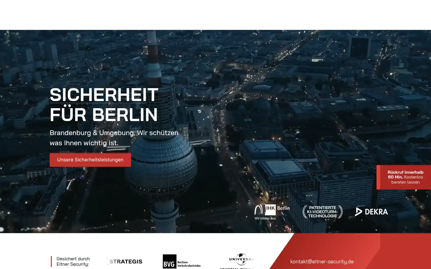 Screenshot of eitner-security.de