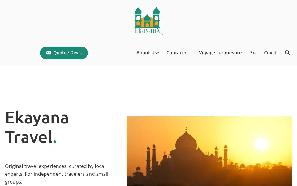 Screenshot of ekayana-travel.com