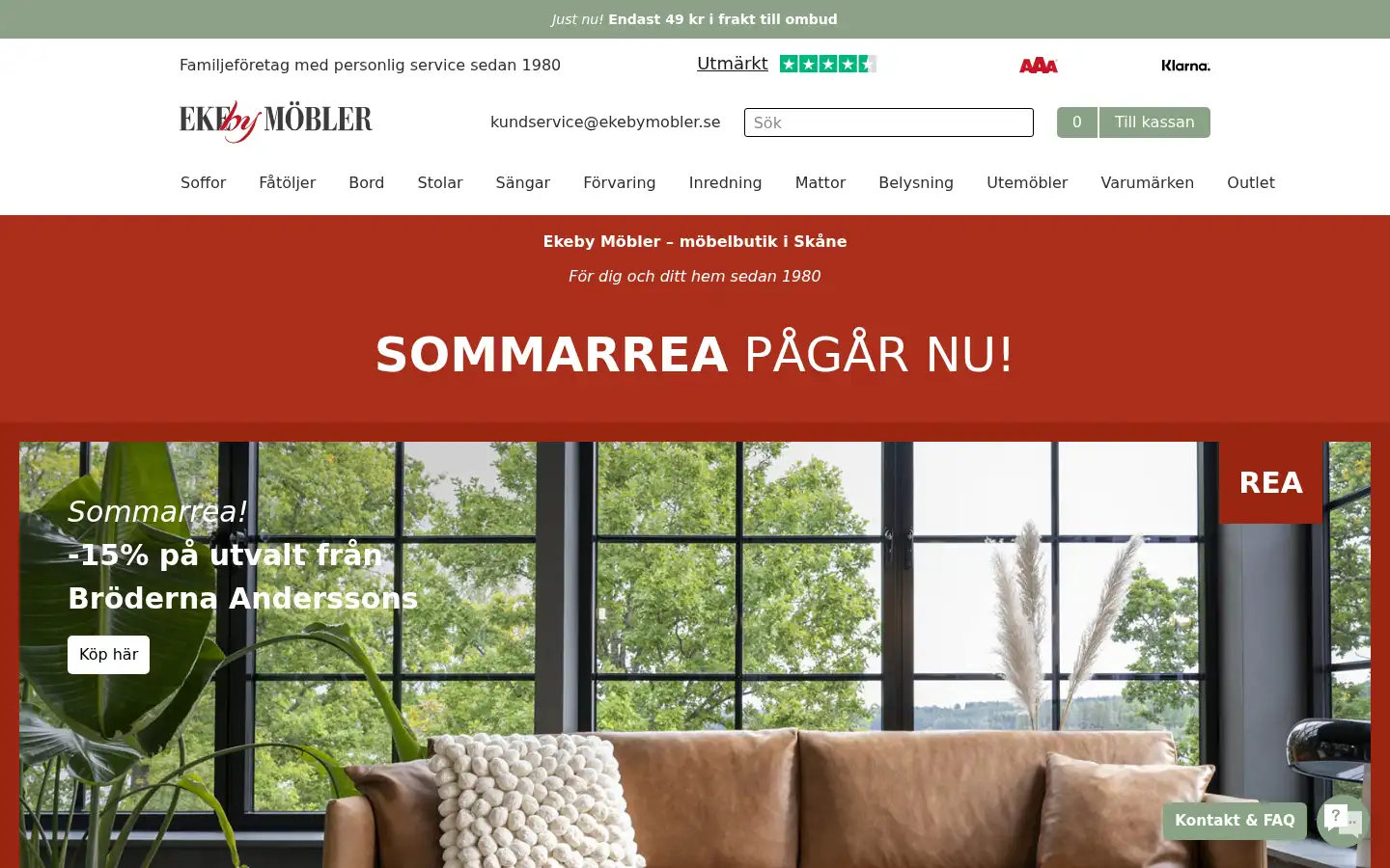 Screenshot of ekebymobler.se